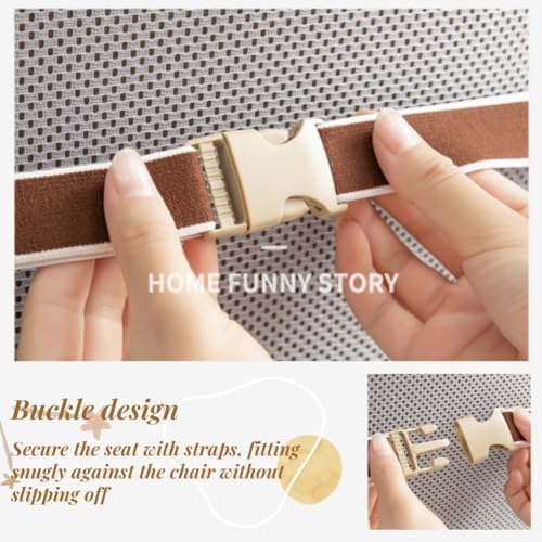 Non-Slip Rocking Chair Cushion Semi-Enclosed Desk Chair Cushion with High Back Support Soft Office Chair Cushion with Ties Removable Cover Dorm Seat Cushion,35.4 * 19.15in - Image 4