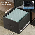 OLIXIS Mobile File Cabinet with 3 Drawers, Rolling Under Desk Storage - Image 5