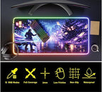 RGB Gaming Mouse Pad Large Extended Desk Mat 35.4x15.7in XXL XXXL Mousepad LED Light Up Keyboard Mat PC Gamer Desk Pad Gaming Accessories Extra Big Mouse Mats Full Desk Size - Arcane Rift - Image 2