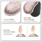 Large Gaming Mouse Pad Set, Ergonomics Keyboard Desk Mat with Memory Foam Wrist Rest, Computer PC Extended Game Mousepad, Non-Slip Desk Matt Easy Typing Pain Relief I Artistic Colroful Flowers - Image 6