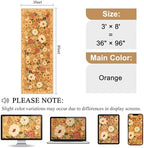 DUKINO 3x8 Kitchen Runner Rug, Washable Rug for Hallway Non Slip, Orange - Image 2