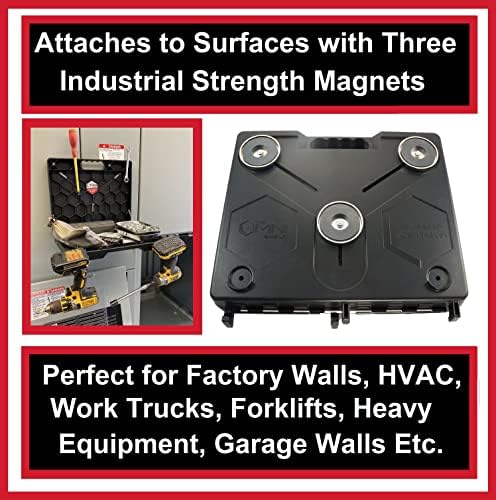 The OmniShelf Magnetic Portable Workstation + Toolbox, Computer & Laptop Stand, Multimeter Case, Utility Shelf w/ 50 lb Capacity, Hands Free Workstation Attaches to HVAC, Trucks & More (5 Count) - Image 4
