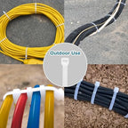 White Zip Ties 14 inch (1000 Pack), Clear, 50 lb, UV Resistant Cable Ties for Outdoor Use, LOCKLOCK - Image 5
