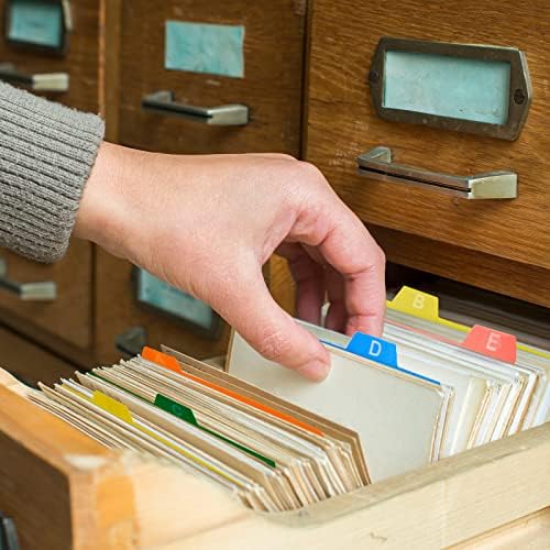 Lewtemi 100 Pcs 5 x 8 Index Card Dividers with Tabs, 5 Colors - Image 6