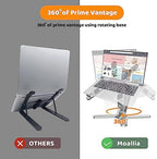 MOALLIA N86 360 Rotating Laptop Stand for Desk with Locking Knobs, Silver - Image 3