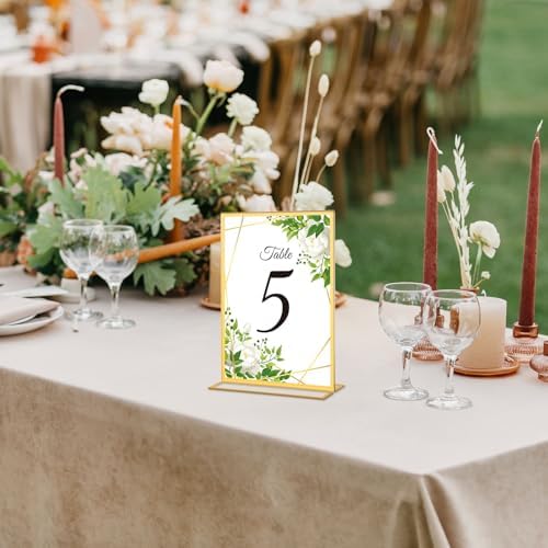 20 Pack Gold Acrylic Sign Holders 4x6 Inch Gold Picture Frames - Image 6