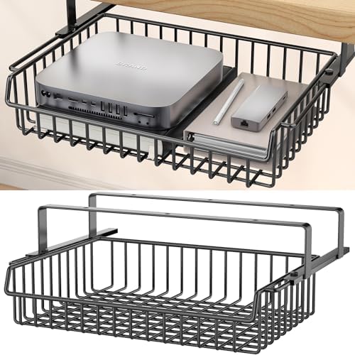 ENONCI Under Desk Drawer Slide Out No Drill Metal Storage Cabinet by ENONCI