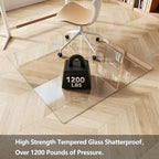 Koonmi Glass Chair Mat for Carpet, 46"x46" Thick Office Chair Mat - Image 2