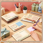 Kosiz 10 Set Wooden Sticky Note Holder Kit, Thank You, Morandi - Image 4