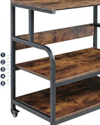 Fannova 32.3" Wide Extra Large Printer Stand with Adjustable Storage Shelf - Image 4
