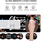 Ergonomic Keyboard Wrist Rest & Mouse Pad Wrist Rest Set, Chaos Coordinator Quote Vintage Watercolor Floral Large Gaming Desk Mat 31.5"x 11.8" with Memory Foam, Easy Typing Pain Relief for Home Office - Image 3