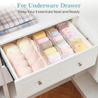 Vtopmart 4" Regular Upgrade Drawer Dividers for Clothes, 12.8"-22.3" 8 Pack - Image 6