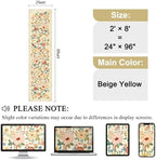 DUKINO 2x8 Kitchen Runner Rug, Washable Runner Rug Non Slip, Beige Yellow - Image 2