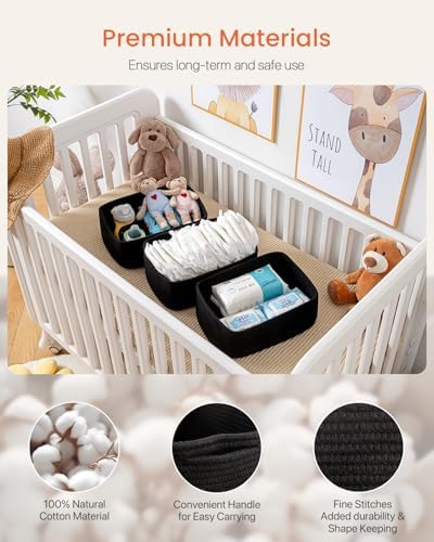 KALLAX Small Woven Storage Basket for Organizing, 13.5x9.5x5 inches, 3 Pack - Image 4