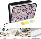 WEBEEDY Butterflies Flowers Expanding File Folder 13 Pockets Portable Accordion File Organizer with 12 Color Labels and Zipper, Expandable Files Folder for Document Photo Letter Receipt, A4 Size - Image 4