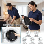 Macarrie 400 Microfiber Cleaning Cloths, 12 x 12 in, 200 GSM, Black - Image 3