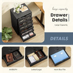 DUMOS 7 Drawer File Cabinet with Wheels, Vertical Office Storage Cabinet - Image 4