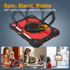 Case for iPad (A16) 11th/10th Generation 11/10.9 Inch 2025/2022, Ubearkk for iPad a16 case with Screen Protector, 360 Degree Rotating Stand Shoulder Strap Pencil Holder,Black Red - Image 4