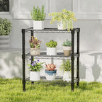 HealSmart 3-Tier Metal Wire Storage Shelves, Adjustable Standing Storage Rack Shelf, Heavy Duty Steel Shelving Unit Organizers for Kitchen Bathroom Pantry Garage, 23.2" W×13.4" D×30.3" H, Black - Image 2