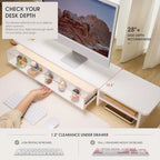 Fenge Monitor Stand with Acrylic Display Drawer for Figures & Collectibles - Image 2