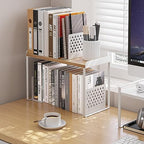 Mitus Stacking Wood Shelf Organizer, Counter Cabinet Storage Rack, 16 inch - Image 4
