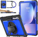 SEYMAC stock Case for Samsung Galaxy Tab S10 Ultra / S9 Ultra Tablet Case 14.6'' Protective with Screen Protector, Pen Holder, 360 Rotate Stand, Hand Strap, Shoulder Strap, Blue1 by SEYMACstock