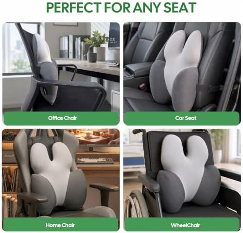 Full Back Support Pillow for Office Chair, 3-Zone Memory Foam - Image 5