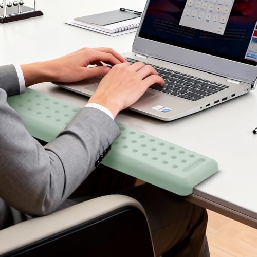 Leolee L-Shaped Desk Long Wrist Rest Elbow 60CM, Pale Green Arm Rest Desk - Image 5