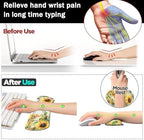 Large Gaming Mouse Pad+ Keyboard Wrist Rest Set, Ergonomics Memory Foam Mouse Mat Wrist Rest Support for Home Office, Waterproof Extended Mousepad 31.5x11.8in, Sunflower White Desk Pad - Image 5
