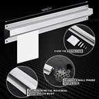 Henoyso 2 Pcs Restaurant Ticket Holder 16/18/24/28/30/32/40/44" Slide Check Rack Receipt Holder Aluminum Silver Order Ticket Rack for Commercial Kitchen Office Cafes Pubs Bar(16 Inch,No Slot) - Image 2