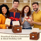 4x6 Wood Recipe Box with Cards and Dividers Vintage Recipe Card Box - Image 7