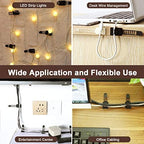 50Pcs Adhesive Cable Management Clips with 50Pcs Zip Ties, Adjustable Nylon Cable Strap Ties Wire Clips Clamps Organizer with Strong Adhesive Tape, Extra Screw & Hole - 3.35 Inch Black - Image 6
