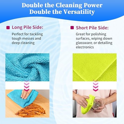 FIXSMITH Shop Towels-800 Pack, Multi-Functional Shop Rags, 12 x 16 in Microfiber Cleaning Cloth, Highly Absorbent Cleaning Rags, Cleaning Towels for Car Kitchen Home Office - Image 5