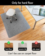 BARoyal Office Chair Mat for Hardwood Floor Under Desk Computer Rolling Chair Mat for Wood/Tile Floor Heavy Duty PVC Plastic Hard Floor Protector 30" x 48"(Nardo Grey) - Image 3