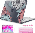 Mektron Case for 2026 MacBook Neo 13-inch A18 Pro chip A3404 Laptop Cover with 13-inch (Diagonal) Liquid Retina Display+ Keyboard Cover+ Screen Protector, Blooming Chrysanthemums by Mektron