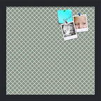PinPix 14x14 inch Cork Bulletin Board. This Decorative Framed Pin Board Comes with Diamond Pattern in Nile Green Design and Satin Black. Ideal for Home, Office Decor or School (PinPix-380) by PinPixBulletinBoards