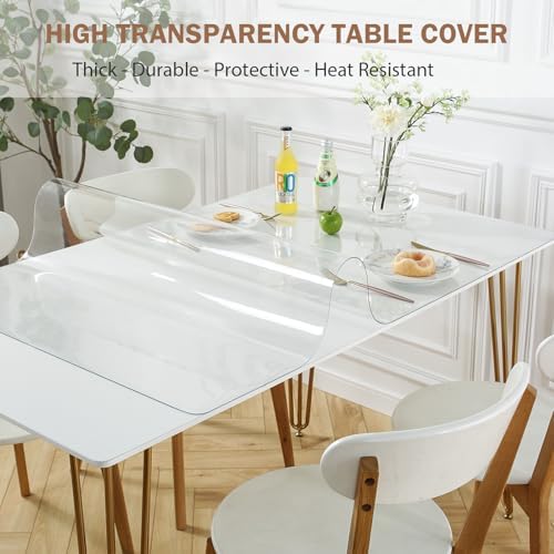 LovePads Clear Table Cover Protector 54 x 120 Inch, 1.5mm Thick Plastic Mat - Image 2