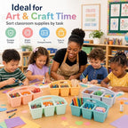 6 Pack Classroom Caddy with Handle, 6 Compartment (Boho) - Image 6