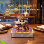 3D Calendar 2027, 3D Creative Time Piece Calendar 2027，Daily Tear-Off Memo Pad with Light, Paper Carving Desktop Decoration, 3D Art Calendar Memo Pad,Unique Holiday Craft Gift (Magic summoner) - Image 2