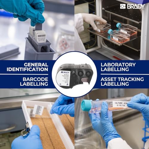Brady StainerBondz™ Polyester Pre-Sized Labels for Label Printer BMP51/BMP53/M511-320 Self Adhesive Printer Labels - Black on White (25,40 mm (W) x 9,53 mm (H)) - M5-195-481 - Image 2
