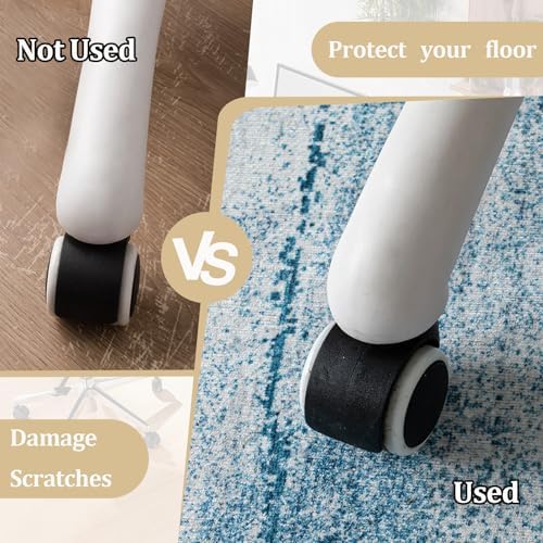 Office Chair Mat for Hardwood Floor, 48"x36" Easy Glide Computer Chair Mat Protector for Rolling Chair Under Desk Rug Nonslip Backing, Machine Wash - Image 3