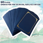 Fainne 80 Pcs 80 Pieces Certificate Holders Diploma Holder, Navy Blue - Image 4