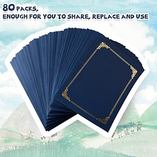 Fainne 80 Pcs 80 Pieces Certificate Holders Diploma Holder, Navy Blue - Image 4