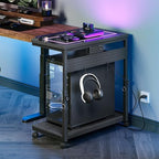 CHOEZON 31.5" Large Computer Tower Stand with Power Outlet - Image 2