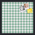PinPix 17x17 inch Cork Bulletin Board. This Decorative Framed Pin Board Comes with Diamond Pattern in Green and White Design and Satin Black. Ideal for Home, Office Decor or School (PinPix-330) by PinPixBulletinBoards