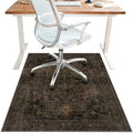 48"x60" Office Chair Mat for Hardwood Floor, Non-Slip Charcoal Brown by BESBLEE