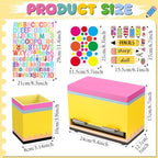 Classroom Wooden Pencil Dispenser Kit with Sharp Dull Labels,Multicolor - Image 2