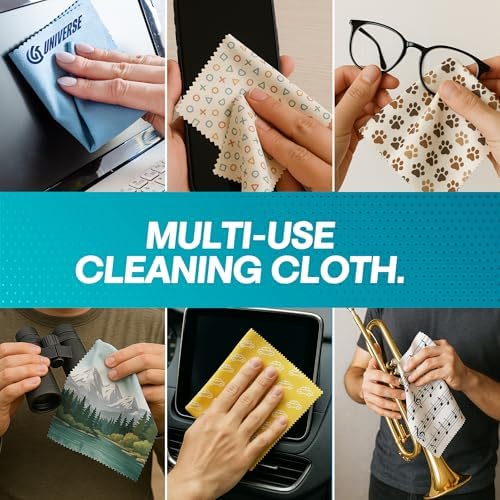 Custom Microfiber Cleaning Cloth, Lens Wipes (50 Pack, Double Sided) - Image 2