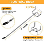 Moxweyeni 100 Pack 6 Inch Pegboard Hooks for Hanging, Pegboard Accessories - Image 2
