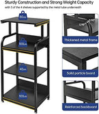 Fannova 4 Tier Tall Printer Stand with Height Adjustable Storage Shelf - Image 5